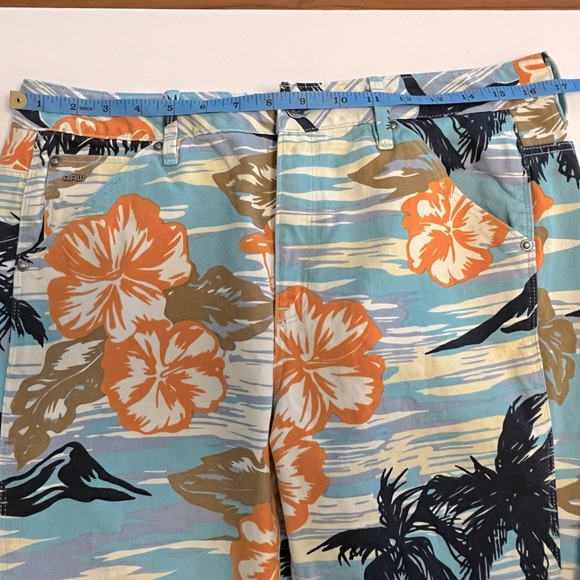 G Star Raw Elwood 5622 3D Mid Boyfriend Hawaii Aloha Print Jeans Pharrell 33x28 - Picture 13 of 16
